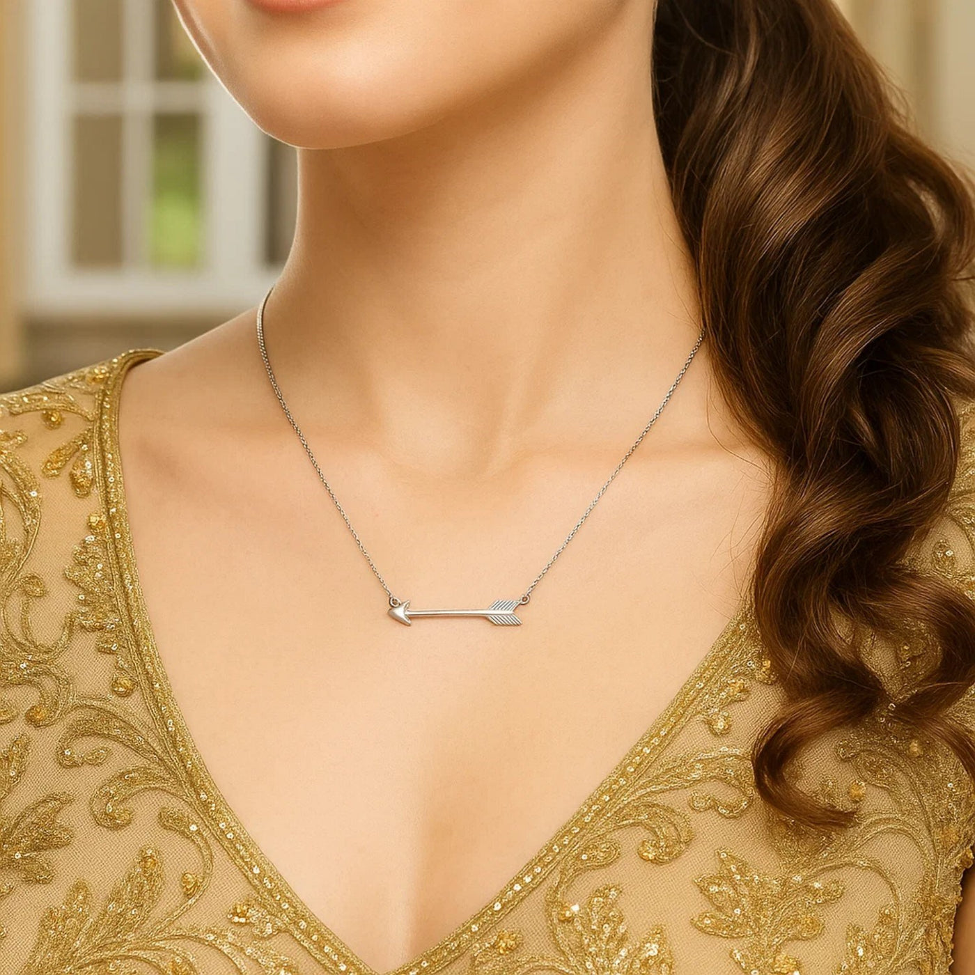 Necklace with Arrow in Sterling Silver - jazzyjewelryjones
