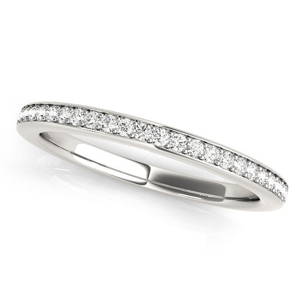 14k White Gold Simple Diamond Wedding Ring (1/4 cttw) - jazzyjewelryjones