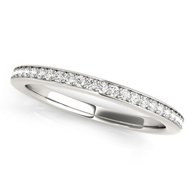 14k White Gold Simple Diamond Wedding Ring (1/4 cttw) - jazzyjewelryjones