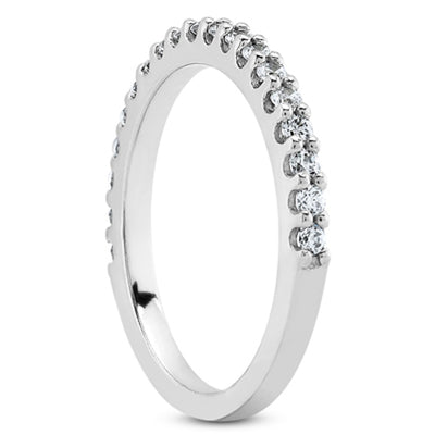 14k White Gold Shared Prong Diamond Wedding Ring Band with U Settings - jazzyjewelryjones