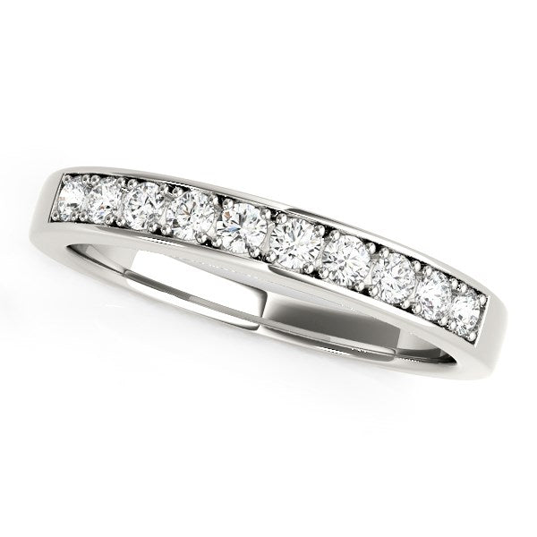 14k White Gold Classic Diamond Wedding Band (1/4 cttw) - jazzyjewelryjones