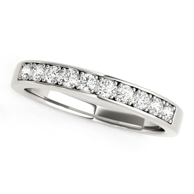 14k White Gold Classic Diamond Wedding Band (1/4 cttw) - jazzyjewelryjones