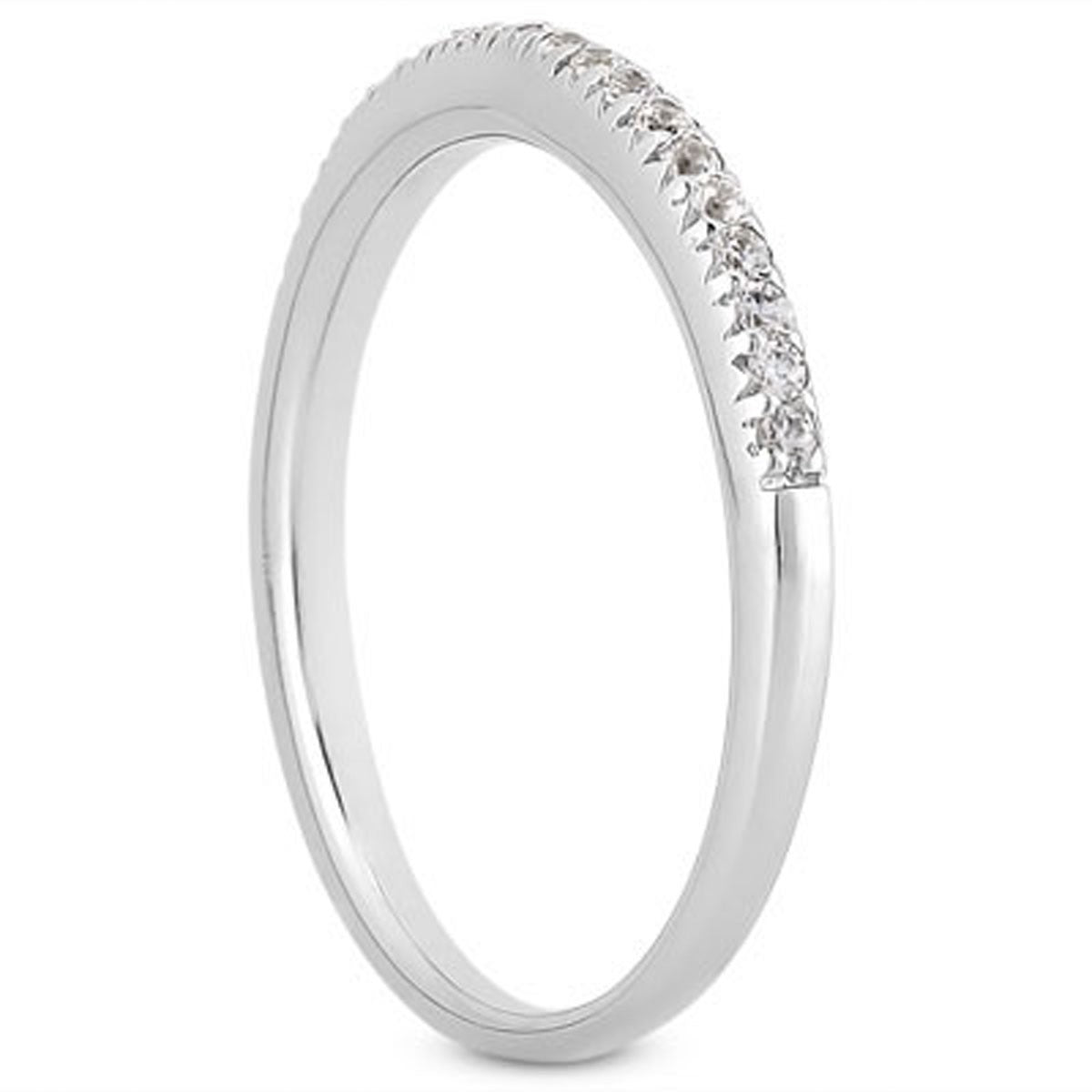 14k White Gold Fancy Engraved Pave Diamond Wedding Ring Band - jazzyjewelryjones