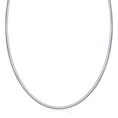 Sterling Silver Classic Omega Chain Necklace (3.0mm) - jazzyjewelryjones