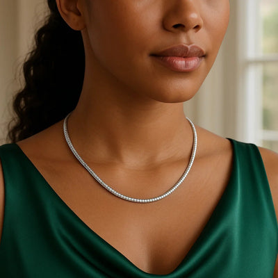 Sterling Silver Classic Omega Chain Necklace (3.0mm) - jazzyjewelryjones