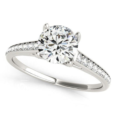 14k White Gold Diamond Engagement Ring With Cathedral Design (1 1/3 cttw) - jazzyjewelryjones