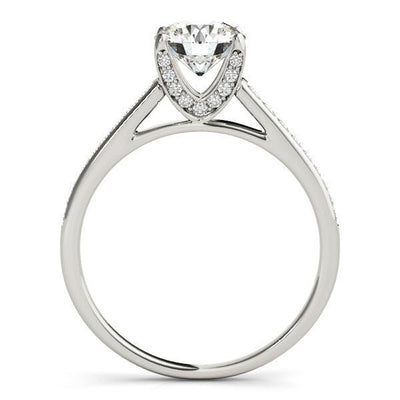 14k White Gold Diamond Engagement Ring With Cathedral Design (1 1/3 cttw) - jazzyjewelryjones