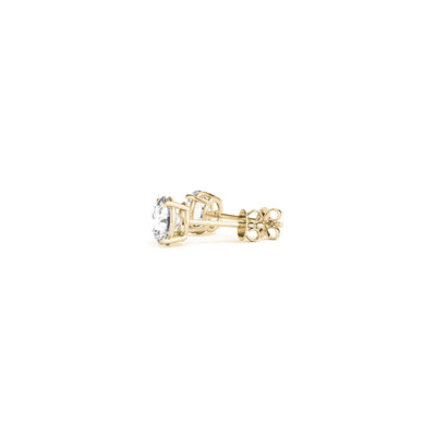 1 cttw Certified IGI Lab Grown Round Diamond Stud Earrings 14k Yellow Gold (G/VS2) - jazzyjewelryjones