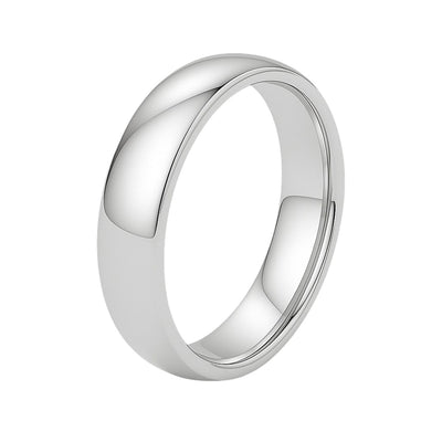 14k White Gold Comfort Fit Wedding Band(5.00 mm) - jazzyjewelryjones