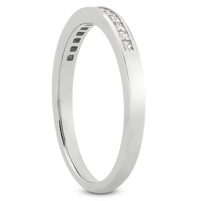 14k White Gold Channel Set Princess Diamond Wedding Ring Band - jazzyjewelryjones