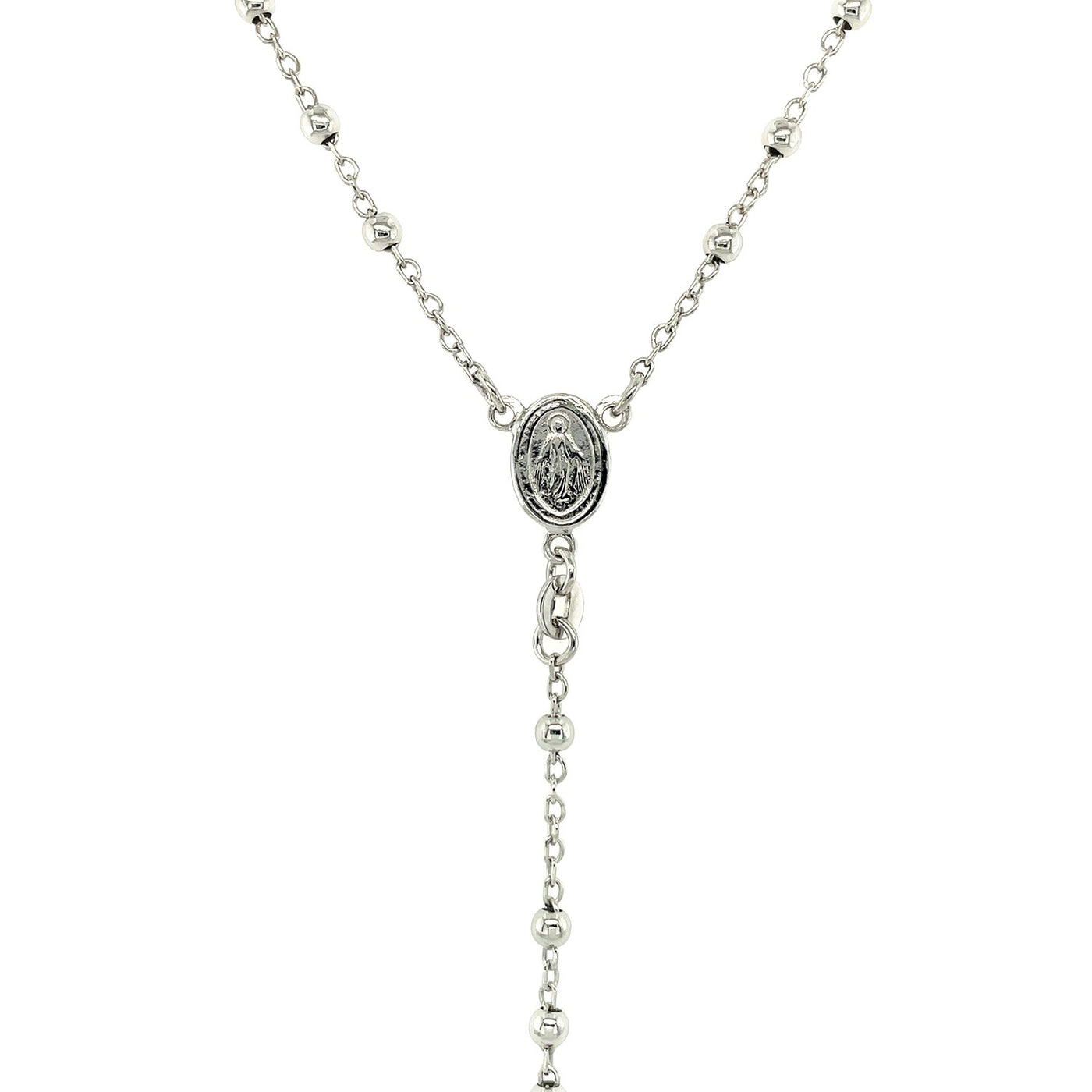 Fine Rosary Chain and Bead Necklace in Sterling Silver - jazzyjewelryjones