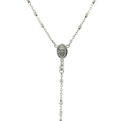 Fine Rosary Chain and Bead Necklace in Sterling Silver - jazzyjewelryjones