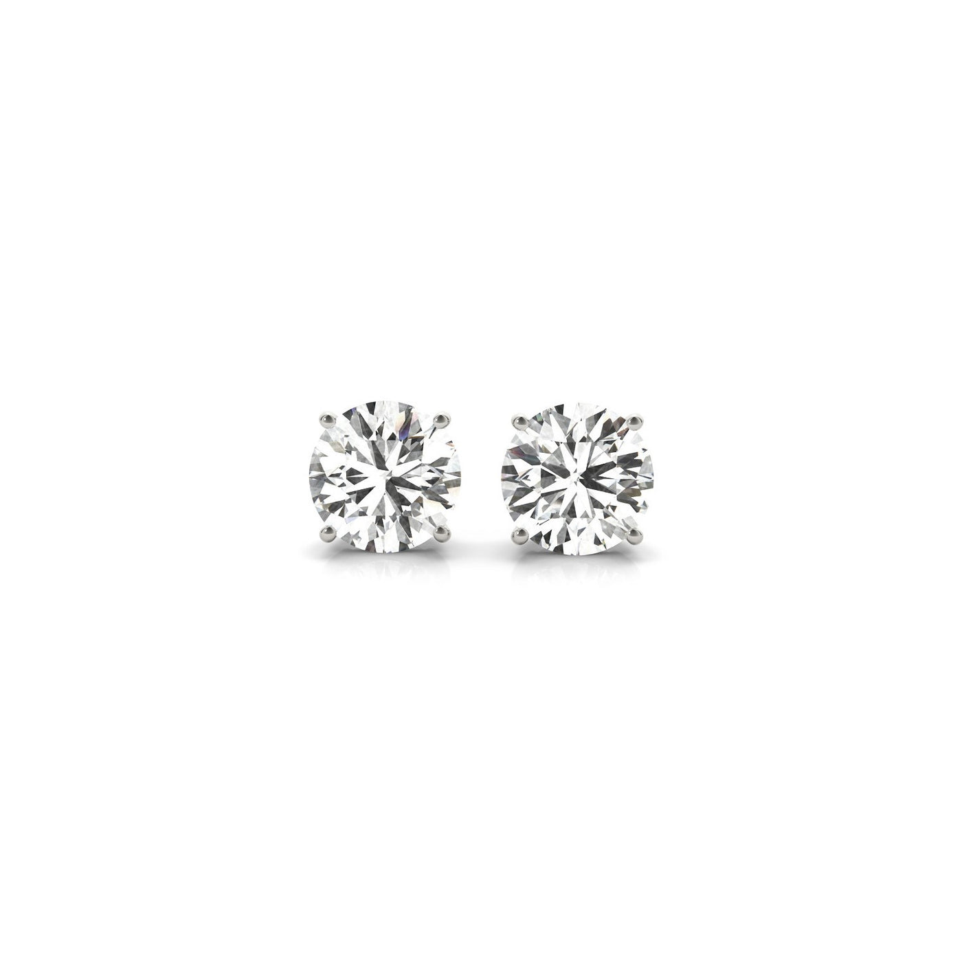 1 1/2 cttw Certified IGI Lab Grown Round Diamond Stud Earrings 14k White Gold (G/VS2) - jazzyjewelryjones