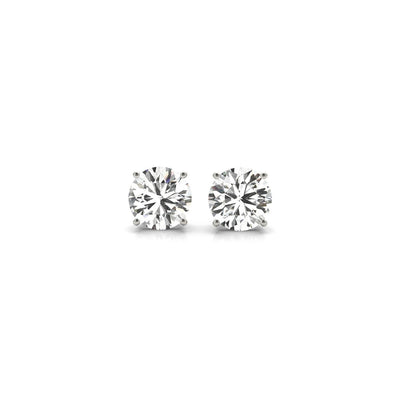 1 1/2 cttw Certified IGI Lab Grown Round Diamond Stud Earrings 14k White Gold (G/VS2) - jazzyjewelryjones