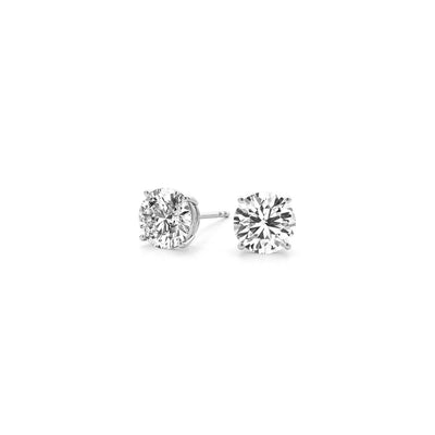 1 1/2 cttw Certified IGI Lab Grown Round Diamond Stud Earrings 14k White Gold (G/VS2) - jazzyjewelryjones