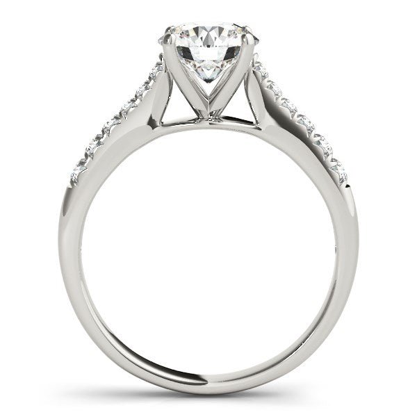 14k White Gold Round Cut Diamond Engagement Ring (1 5/8 cttw) - jazzyjewelryjones