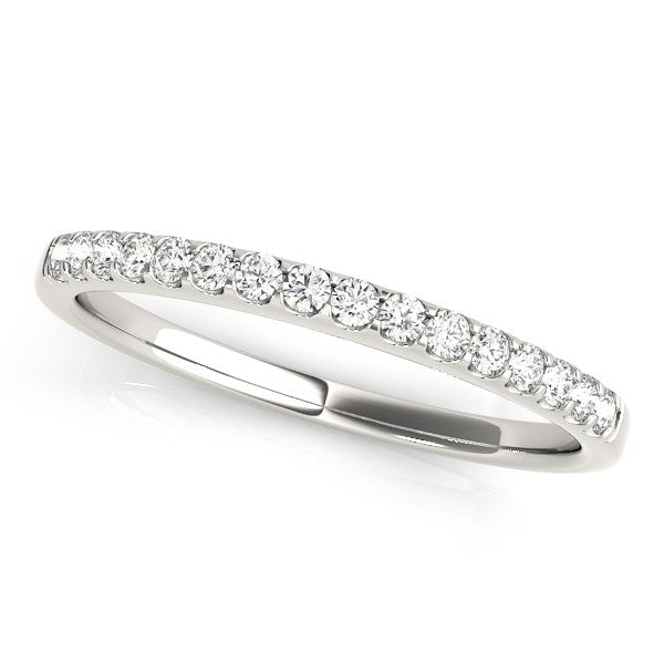 14k White Gold Diamond Scalloped Set Wedding Band (1/6 cttw) - jazzyjewelryjones
