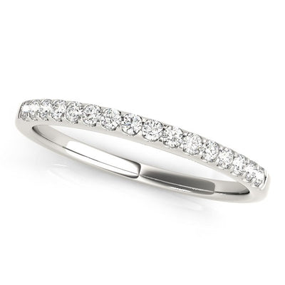 14k White Gold Diamond Scalloped Set Wedding Band (1/6 cttw) - jazzyjewelryjones