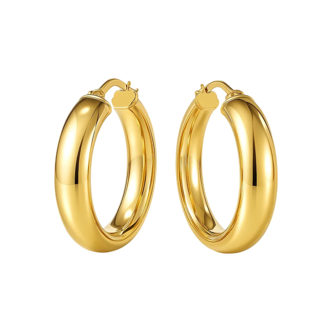 14k Yellow Gold Wedding Band Hoops (6x25mm) - jazzyjewelryjones