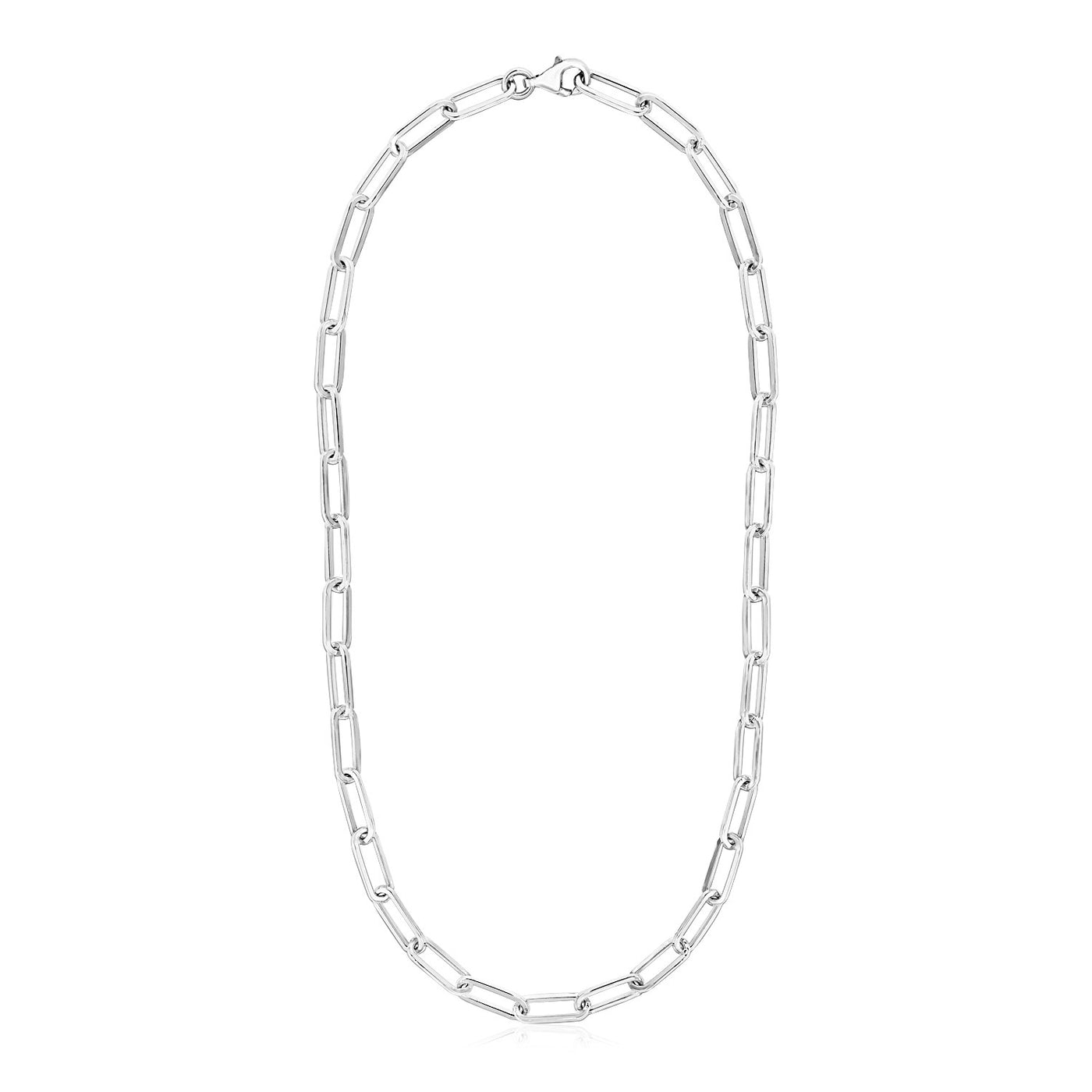 Sterling Silver Paperclip Chain Necklace - jazzyjewelryjones