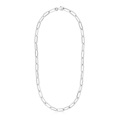 Sterling Silver Paperclip Chain Necklace - jazzyjewelryjones