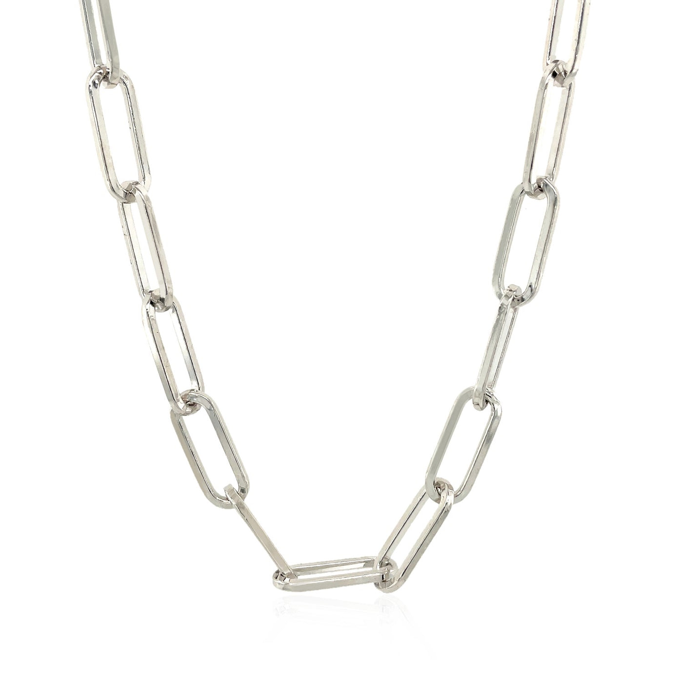 Sterling Silver Paperclip Chain Necklace - jazzyjewelryjones