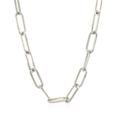 Sterling Silver Paperclip Chain Necklace - jazzyjewelryjones