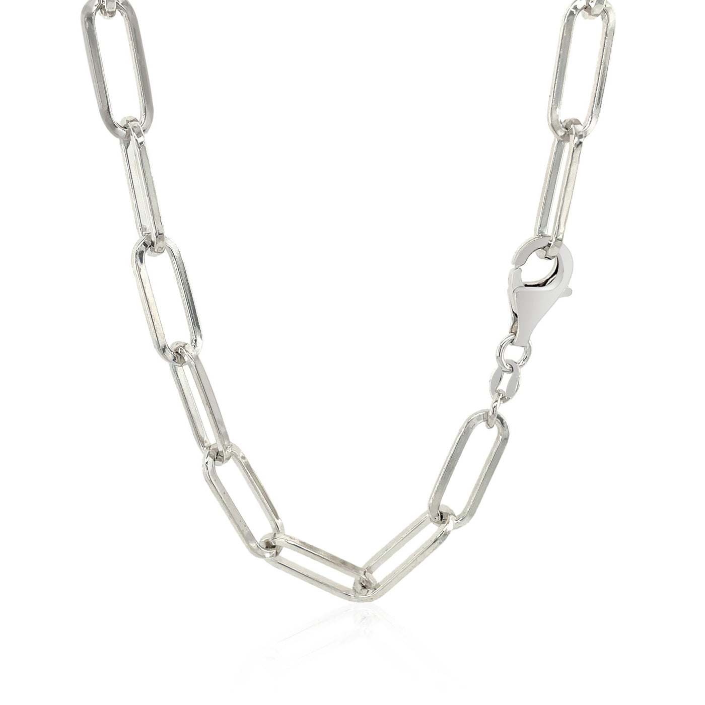 Sterling Silver Paperclip Chain Necklace - jazzyjewelryjones