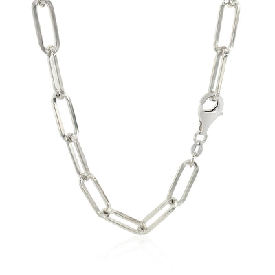 Sterling Silver Paperclip Chain Necklace - jazzyjewelryjones