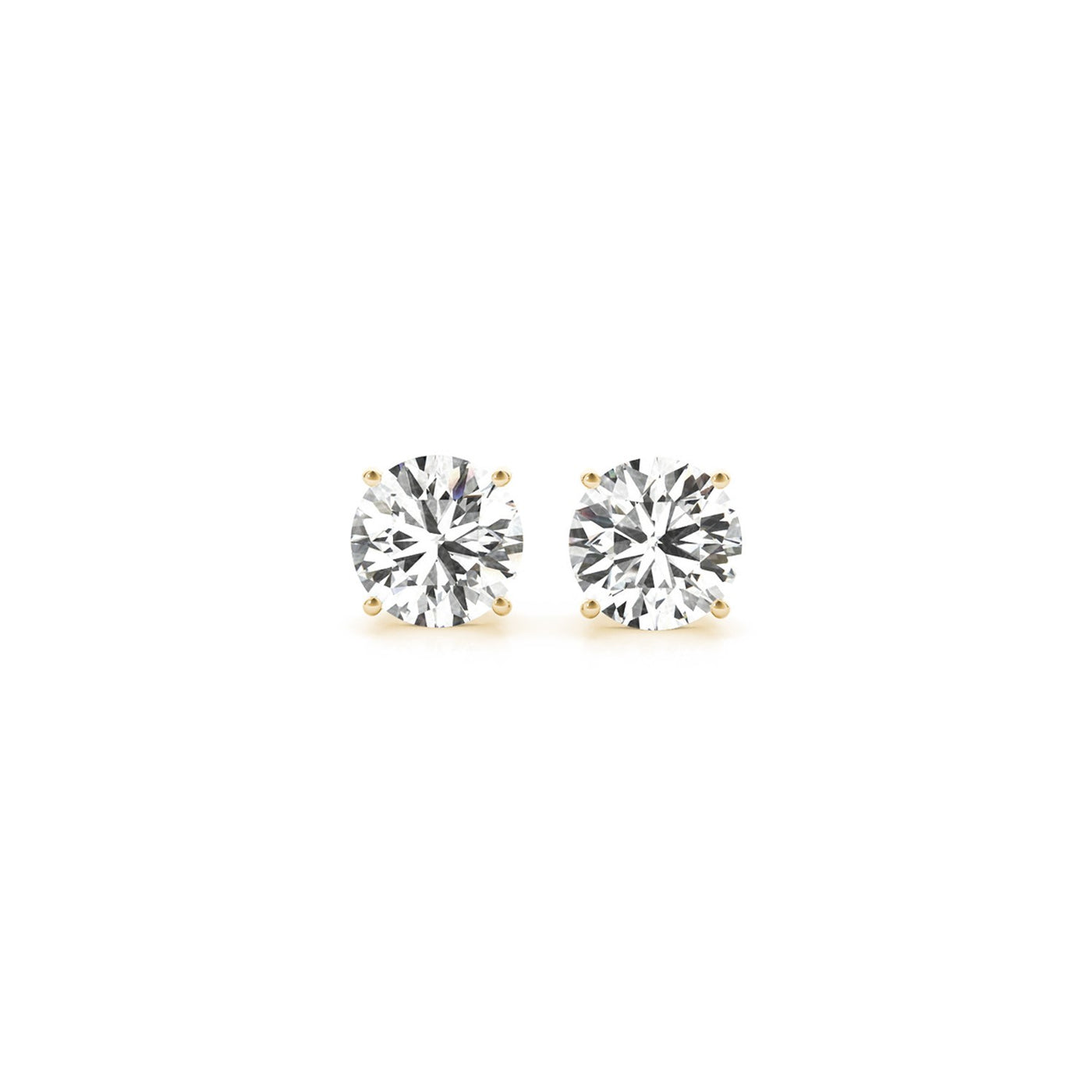 1 1/2 cttw Certified IGI Lab Grown Round Diamond Stud Earrings 14k Yellow Gold (G/VS2) - jazzyjewelryjones