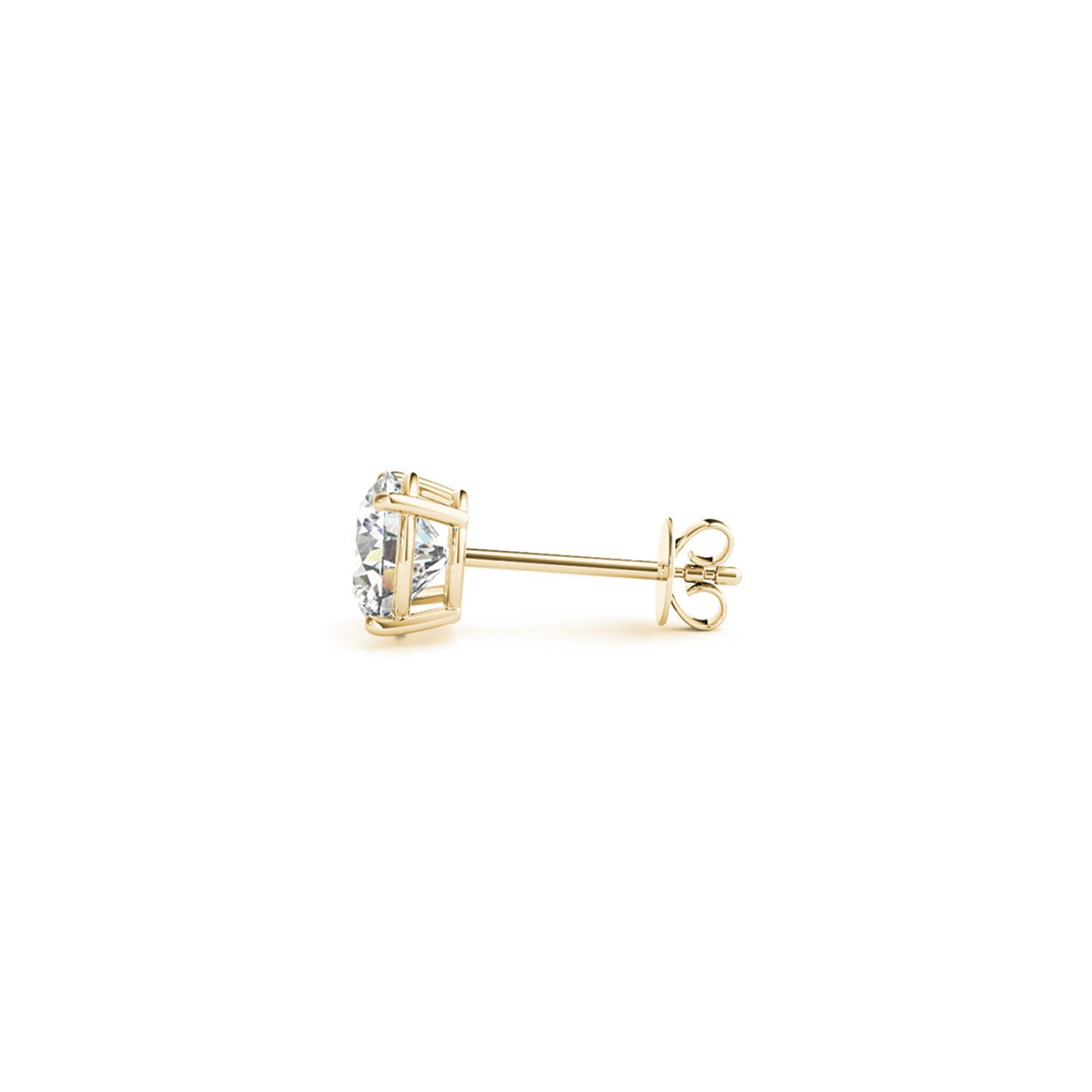 1 1/2 cttw Certified IGI Lab Grown Round Diamond Stud Earrings 14k Yellow Gold (G/VS2) - jazzyjewelryjones