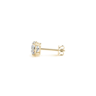 1 1/2 cttw Certified IGI Lab Grown Round Diamond Stud Earrings 14k Yellow Gold (G/VS2) - jazzyjewelryjones