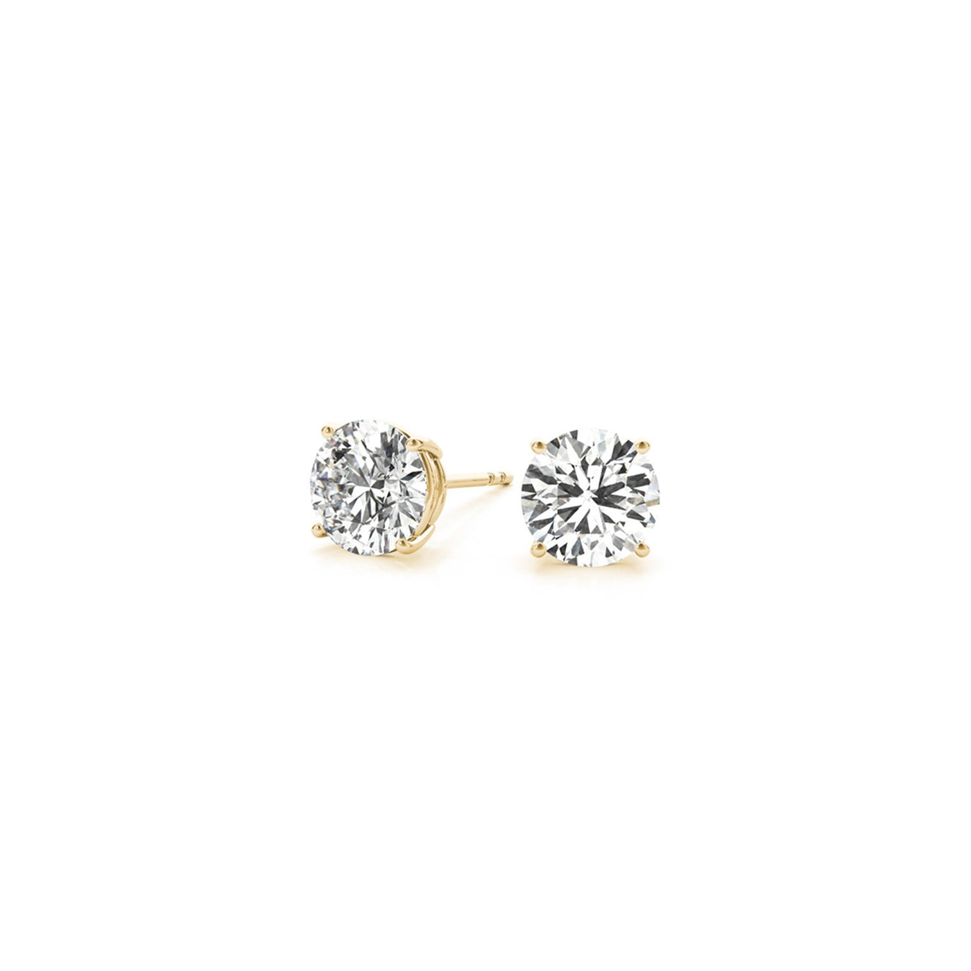 1 1/2 cttw Certified IGI Lab Grown Round Diamond Stud Earrings 14k Yellow Gold (G/VS2) - jazzyjewelryjones