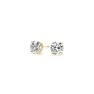 1 1/2 cttw Certified IGI Lab Grown Round Diamond Stud Earrings 14k Yellow Gold (G/VS2) - jazzyjewelryjones