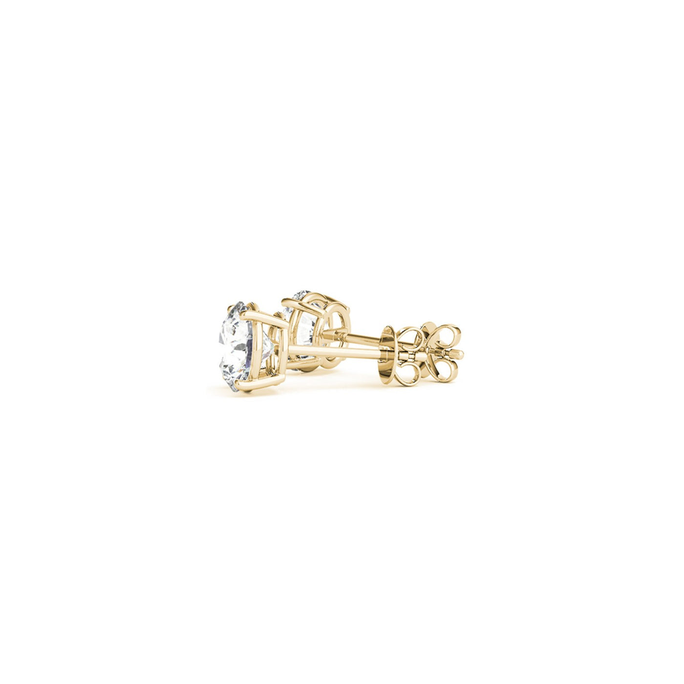 1 1/2 cttw Certified IGI Lab Grown Round Diamond Stud Earrings 14k Yellow Gold (G/VS2) - jazzyjewelryjones