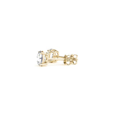 1 1/2 cttw Certified IGI Lab Grown Round Diamond Stud Earrings 14k Yellow Gold (G/VS2) - jazzyjewelryjones