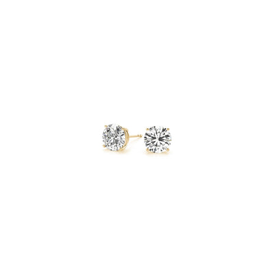 1/2 cttw Lab Grown Round Diamond Stud Earrings 14k Yellow Gold (G/VS2) - jazzyjewelryjones