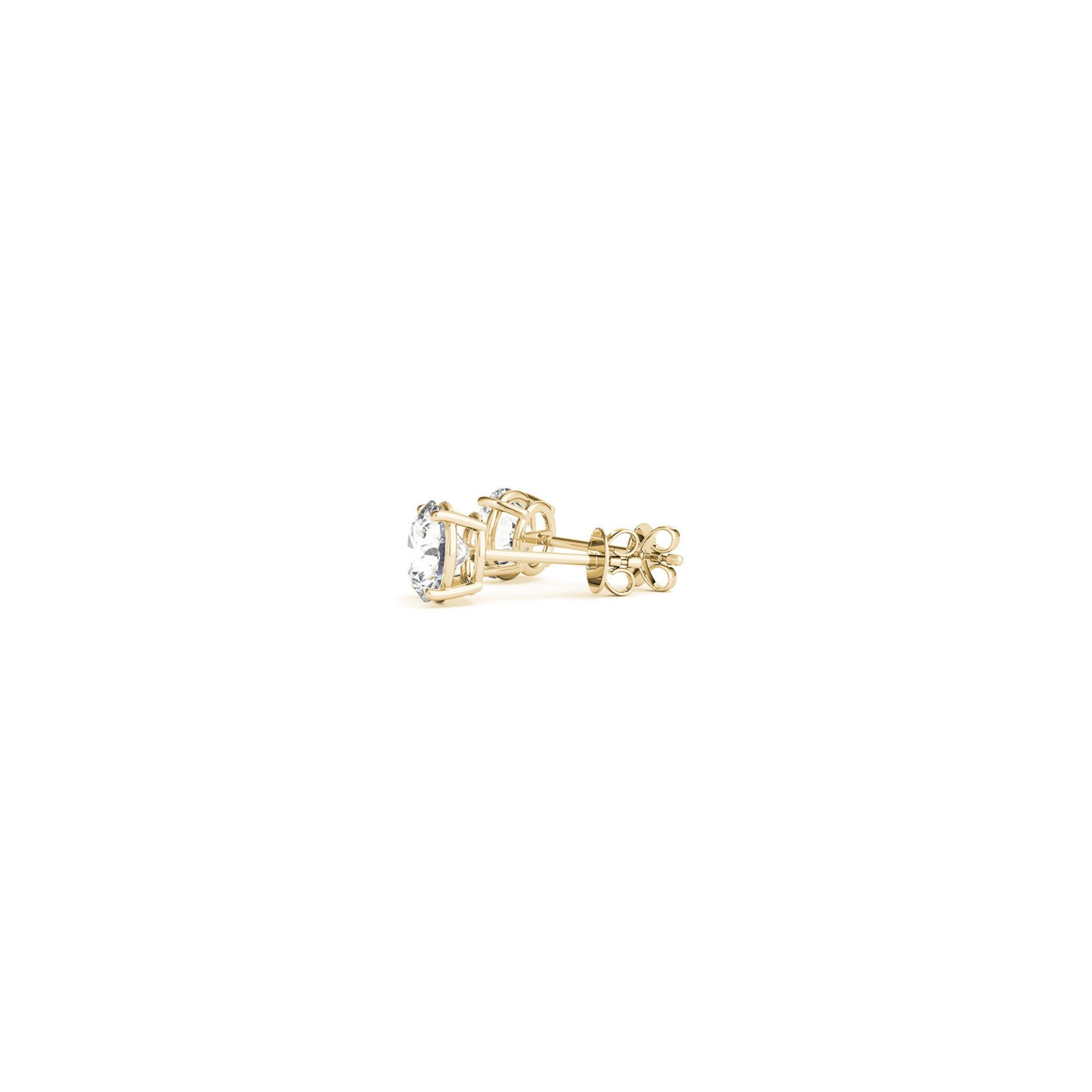 1/2 cttw Lab Grown Round Diamond Stud Earrings 14k Yellow Gold (G/VS2) - jazzyjewelryjones