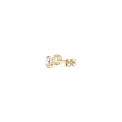 1/2 cttw Lab Grown Round Diamond Stud Earrings 14k Yellow Gold (G/VS2) - jazzyjewelryjones