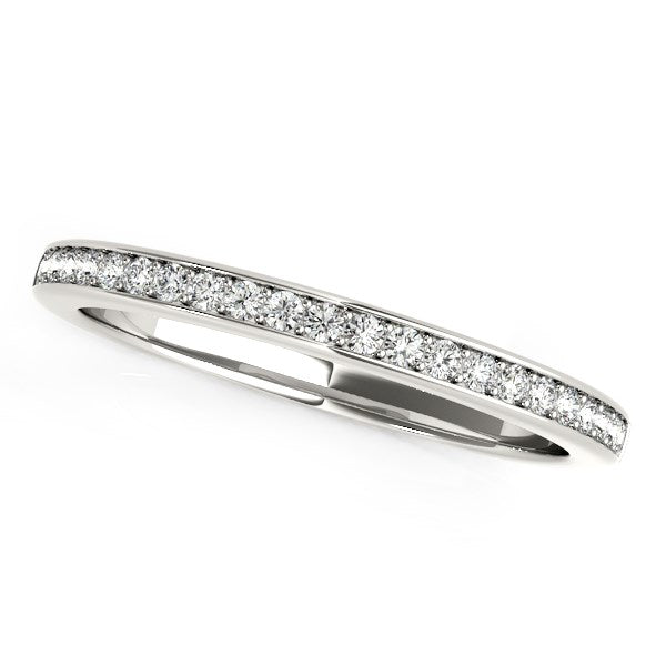 14k White Gold Classic Style Diamond Wedding Band (1/5 cttw) - jazzyjewelryjones