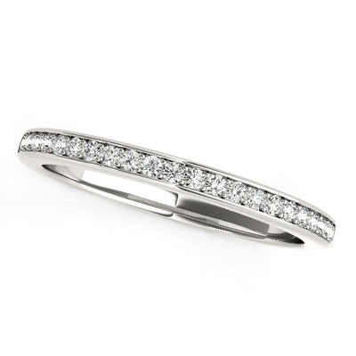 14k White Gold Classic Style Diamond Wedding Band (1/5 cttw) - jazzyjewelryjones