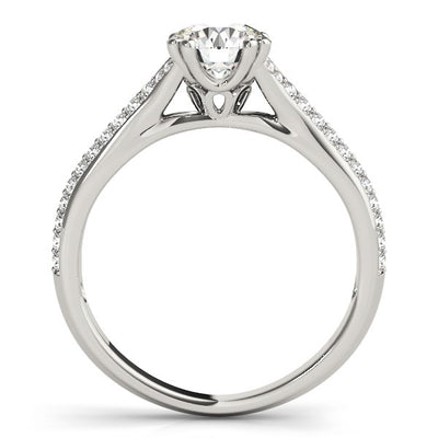 14k White Gold Double Prong Multirow Band Diamond Engagement Ring (1 1/8 cttw) - jazzyjewelryjones