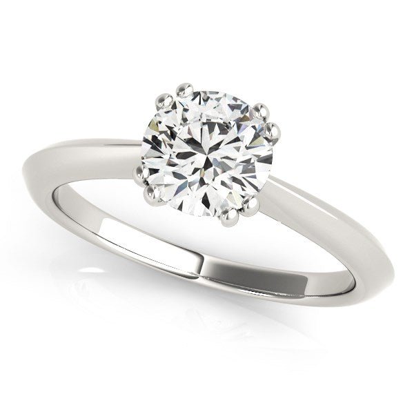 14k White Gold Double Prong Set Solitaire Diamond Engagement Ring (1 cttw) - jazzyjewelryjones