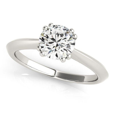 14k White Gold Double Prong Set Solitaire Diamond Engagement Ring (1 cttw) - jazzyjewelryjones