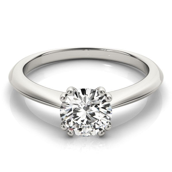 14k White Gold Double Prong Set Solitaire Diamond Engagement Ring (1 cttw) - jazzyjewelryjones