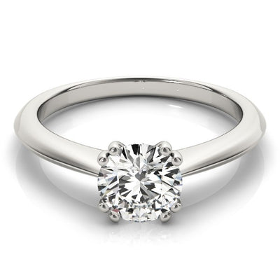 14k White Gold Double Prong Set Solitaire Diamond Engagement Ring (1 cttw) - jazzyjewelryjones
