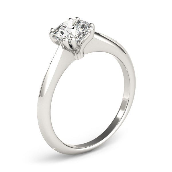 14k White Gold Double Prong Set Solitaire Diamond Engagement Ring (1 cttw) - jazzyjewelryjones