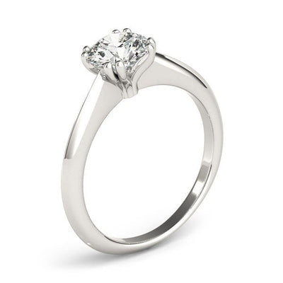 14k White Gold Double Prong Set Solitaire Diamond Engagement Ring (1 cttw) - jazzyjewelryjones