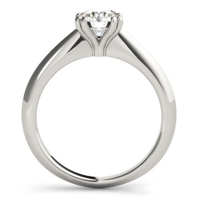 14k White Gold Double Prong Set Solitaire Diamond Engagement Ring (1 cttw) - jazzyjewelryjones
