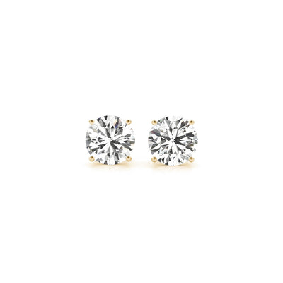 2 cttw Certified IGI Lab Grown Round Diamond Stud Earrings 14k Yellow Gold (G/VS2) - jazzyjewelryjones